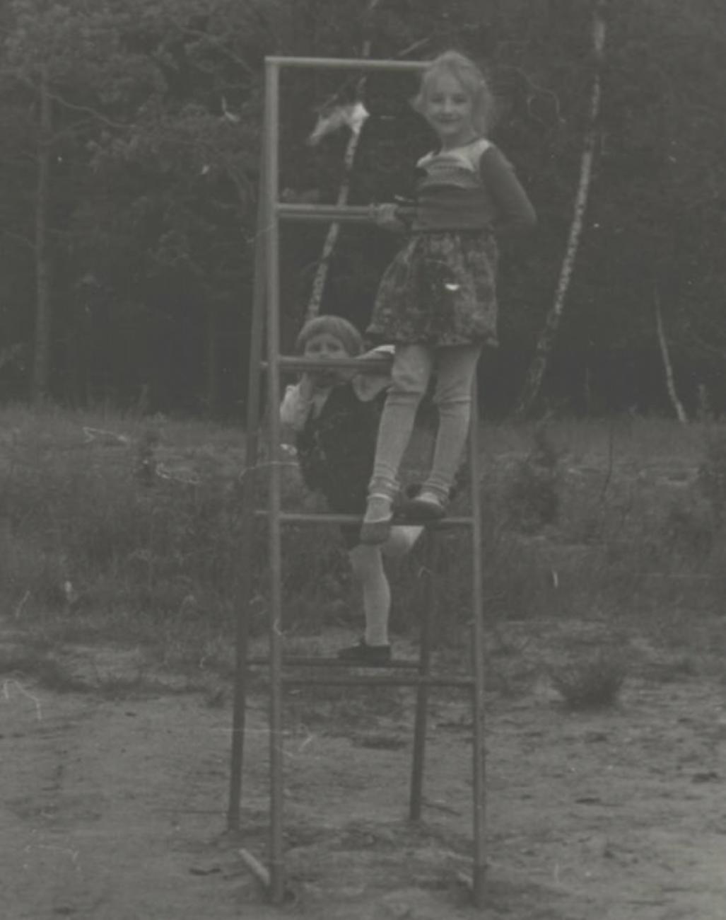 1983, on a Staircase